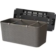 Balkónový kvetináč RATTAN 40cm sivý