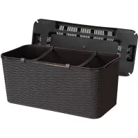 Balkónový kvetináč RATTAN 40cm wenge