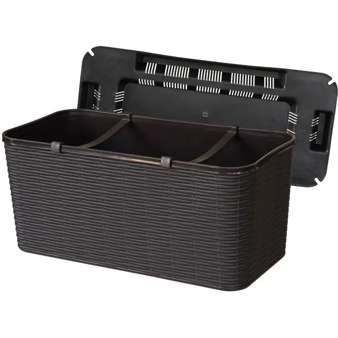 Balkónový kvetináč RATTAN 40cm wenge