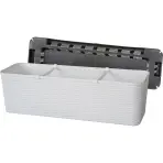 Balkónový kvetináč RATTAN 60CM biely