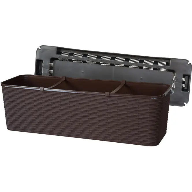 Balkónový kvetináč RATTAN 60CM wenge