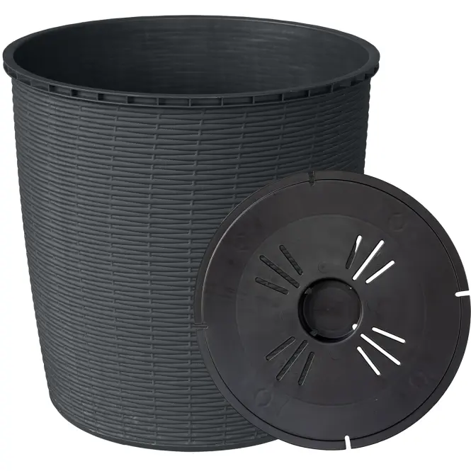 Kvetináč RATTAN 26L sivý