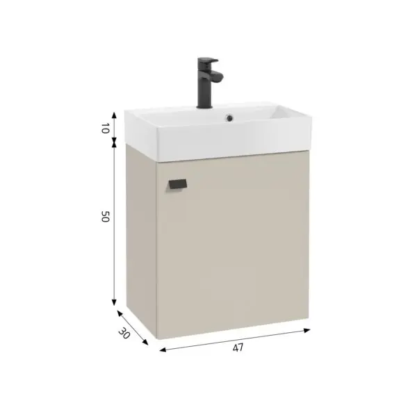 Kúpeľňová skrinka pod umývadlo Faro 50 cm kašmír