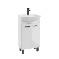 Kúpeľňová skrinka s umývadlom Novelty 45 cm biela
