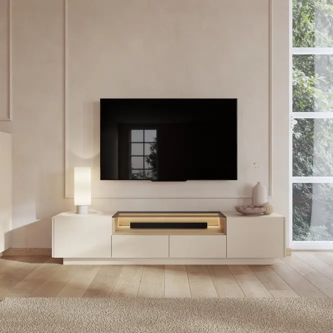 TV stolík Hiro Beige D 05 203 2d2s béžová