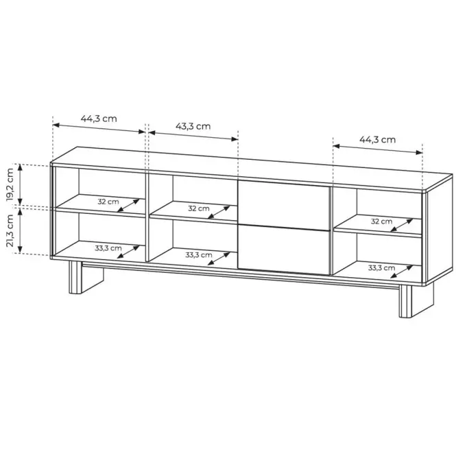 TV stolík Nabu F 183 3d2s dub naolejovaný,4