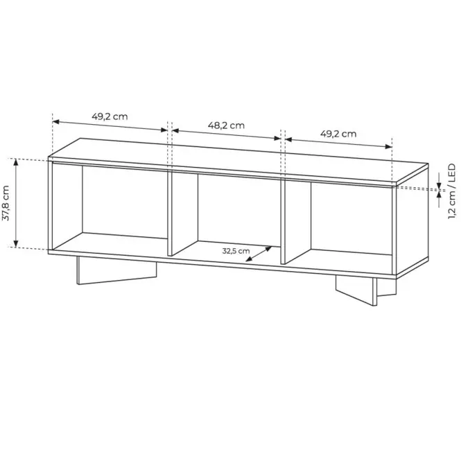 TV stolík Semi F 154 3d cappucino,4