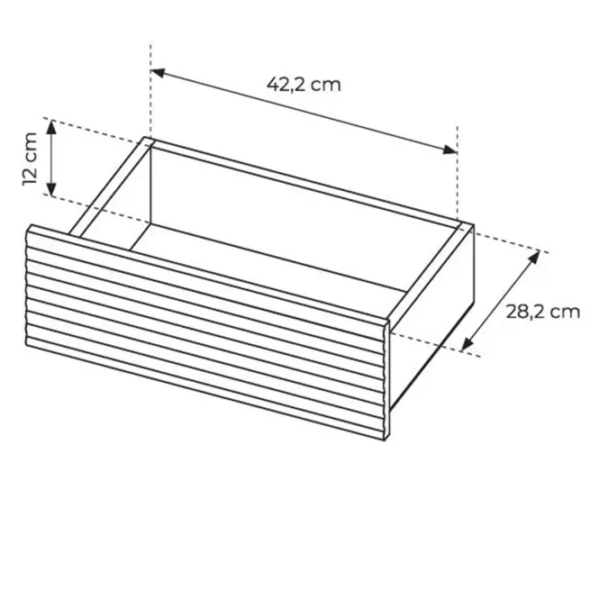 Komoda Semi D 104 2d2s Boliwar prírodný