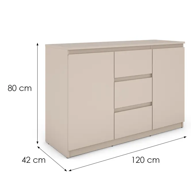 Komoda Hugo 120 3s2d Kašmír