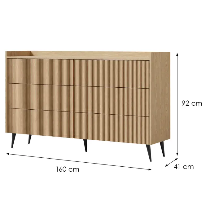 Komoda Ademo 3 Dub Jar,4