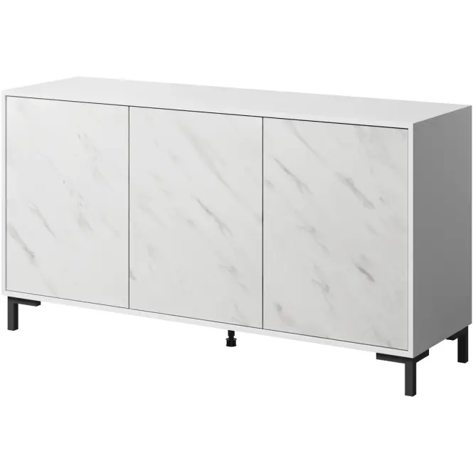 Komoda 150 3d Marmo Biela/ mramor Biela