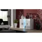 Komoda S7 Soho Biela/ Biela Lesk