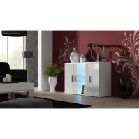 Komoda S7 Soho Biela/ Biela Lesk