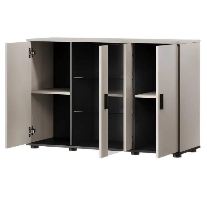 Komoda S7 Soho Kašmír+ Čierna,4