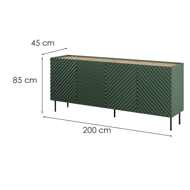 Komoda 4d2sz Onda Green/Artisan,2