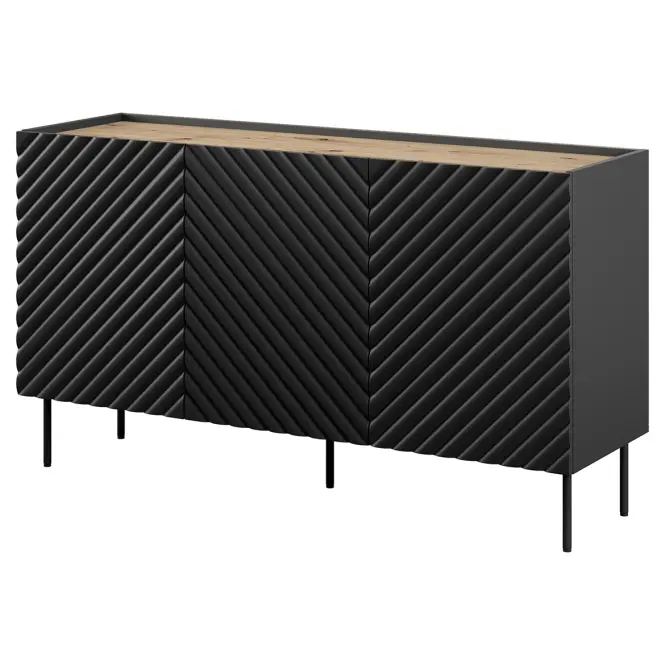 Komoda 150 3d2sz Onda Čierna