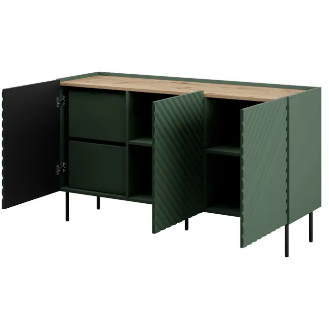 Komoda 150 3d2sz Onda Green/Artisan