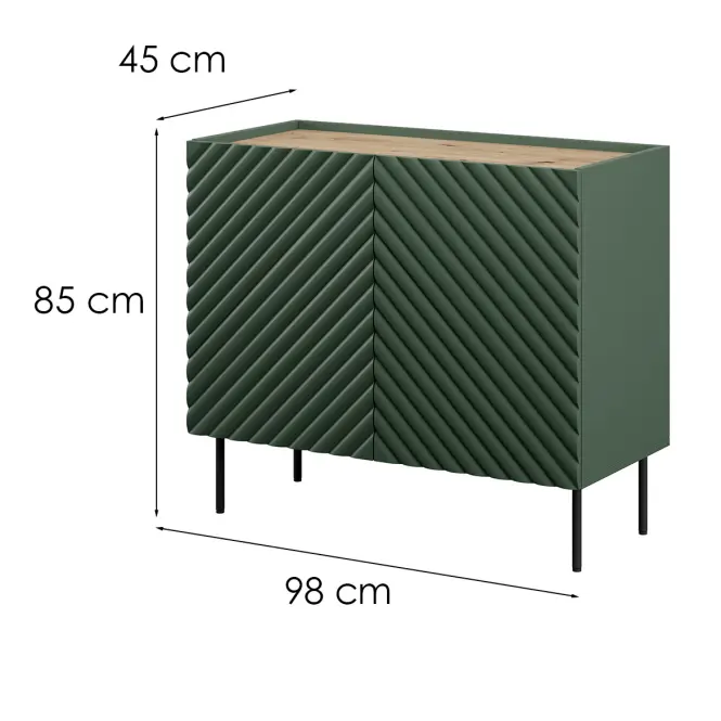 Komoda 2d Onda Green/Artisan
