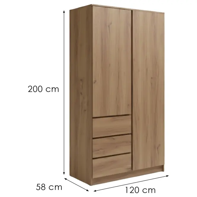 Skriňa Eskara 120  Dub Riviera,2