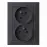 Zásuvka 2x2p+z MILA BLACK CZ