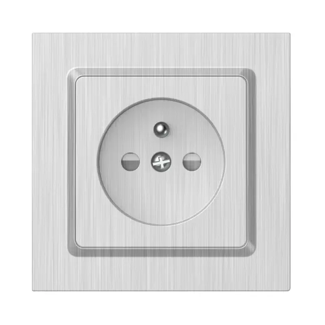 Zásuvka 2p+z LINDA ALUMINIUM