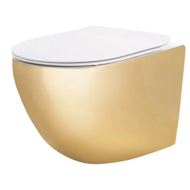 Závesná WC misa Carlo Mini Tornado NFQ Gold White