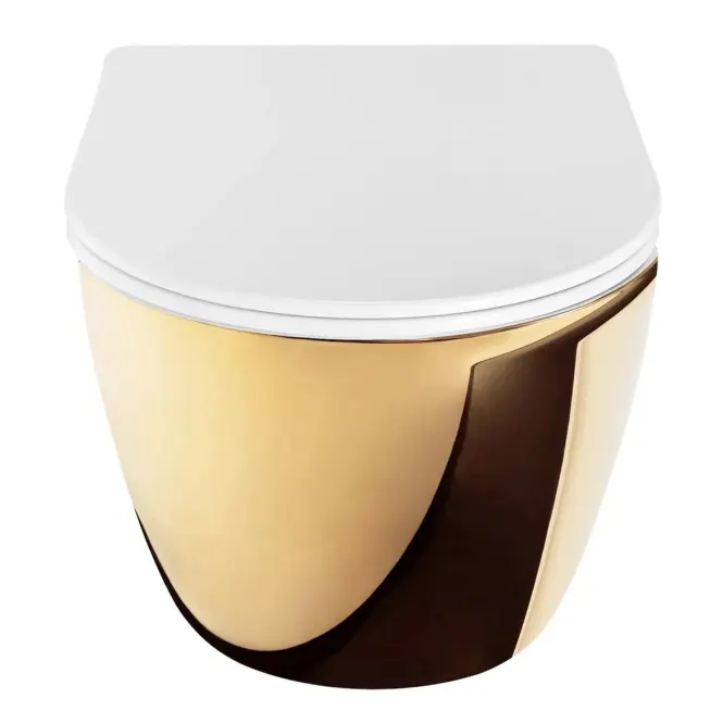 Závesná WC misa Carlo Mini Tornado NFQ Gold White