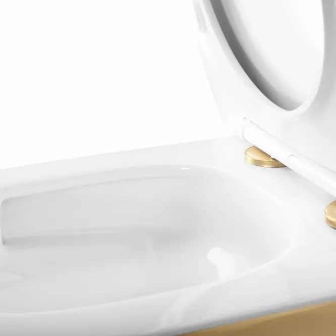 Závesná WC misa Carlo Mini Tornado NFQ Gold White