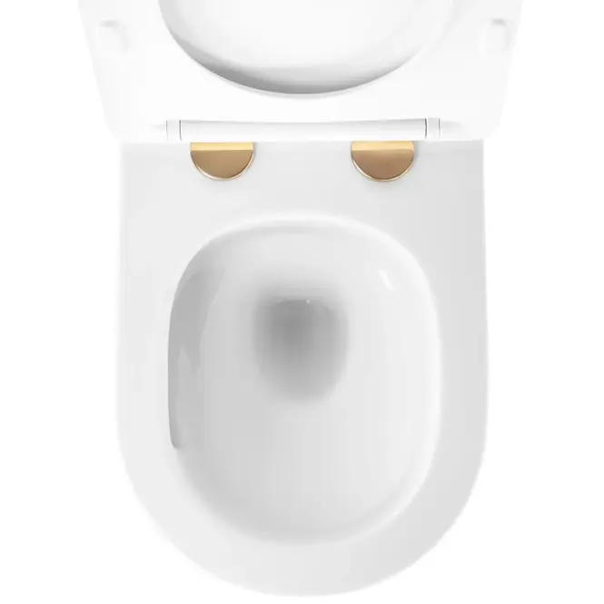 Závesná WC misa Carlo Mini Tornado Gold Edge