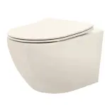 Závesná WC misa Carlo Mini Rimless Ecru