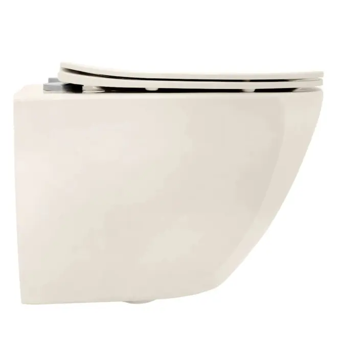Závesná WC misa Carlo Mini Rimless Ecru