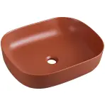 Umývadlo na dosku Larss brick matt 49