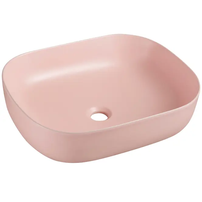 Umývadlo na dosku Larss light pink matt 49