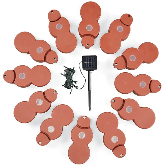 Záhradný obrubník HD7095-2T terakota + LED