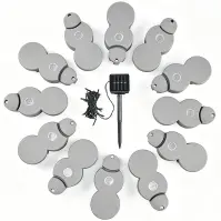Záhradný obrubník HD7095-2GY sivý + LED