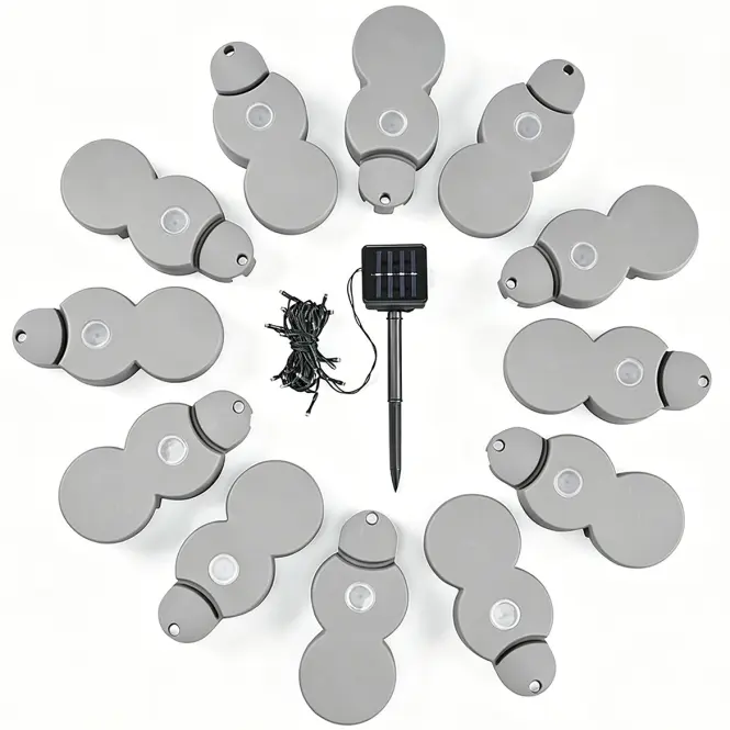 Záhradný obrubník HD7095-2GY sivý + LED