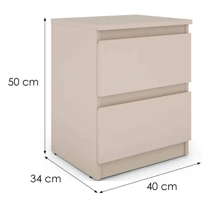 Nočný stolík Hugo 40 2s Kašmír,2