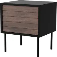 Nočný stolík Cortina Čierna/ Orech ( 2ks,)