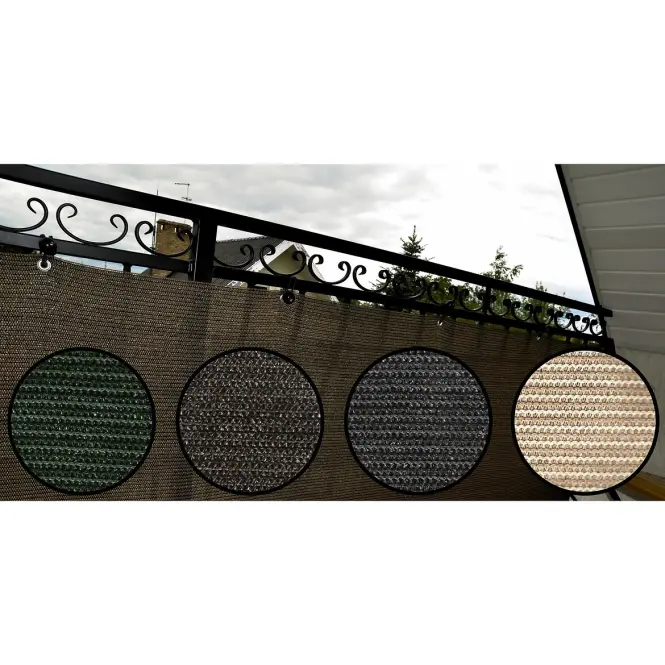 Balkónová zástena 75cm/600 cm ratan wenge