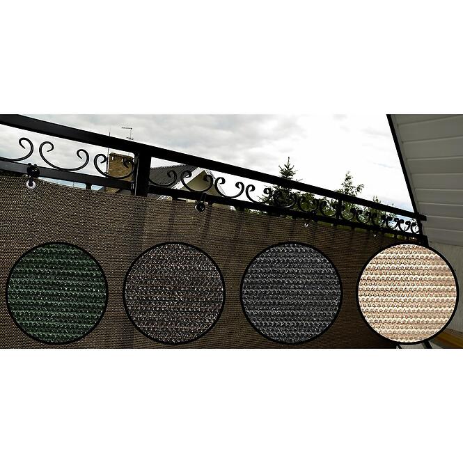 Balkónová zástena 75cm/600 cm ratan wenge
