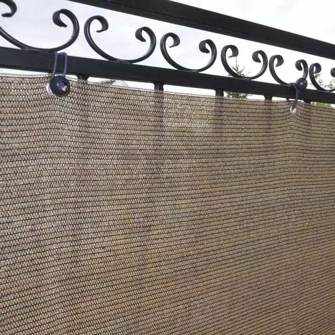 Balkónová zástena 75cm/600 cm rattan wenge