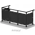 Balkónová zástena 75cm/600cm antracit