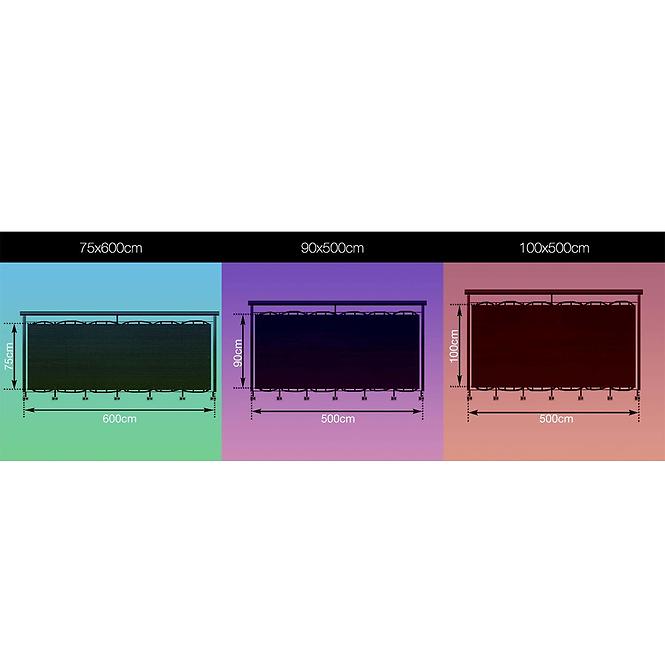 Balkónová zástena 90cm/500cm piesok