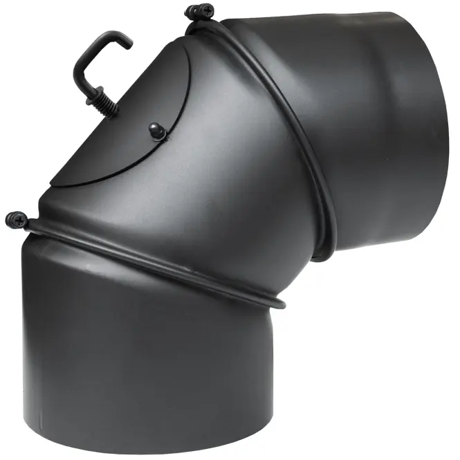Dymové koleno 90* 130mm s klapkou