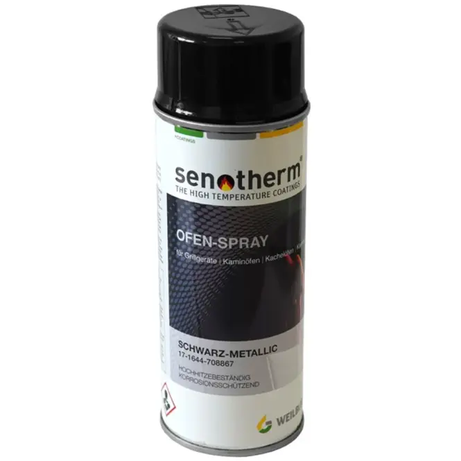 Žiaruvzdorný lak Senotherm, čierny metalický 400ml