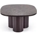Konferenčný stolík Cordina 80x80 Hnedá Mramor/Hnedá