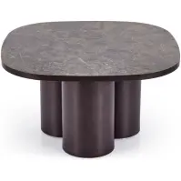 Konferenčný stolík Cordina 80x80 Hnedá Mramor/Hnedá
