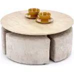 Konferenčný stolík Nugat 80 Travertín/Jasný Popol