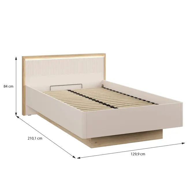 Posteľ  Mimatte 120x200 Pieskový/dub Movella,4