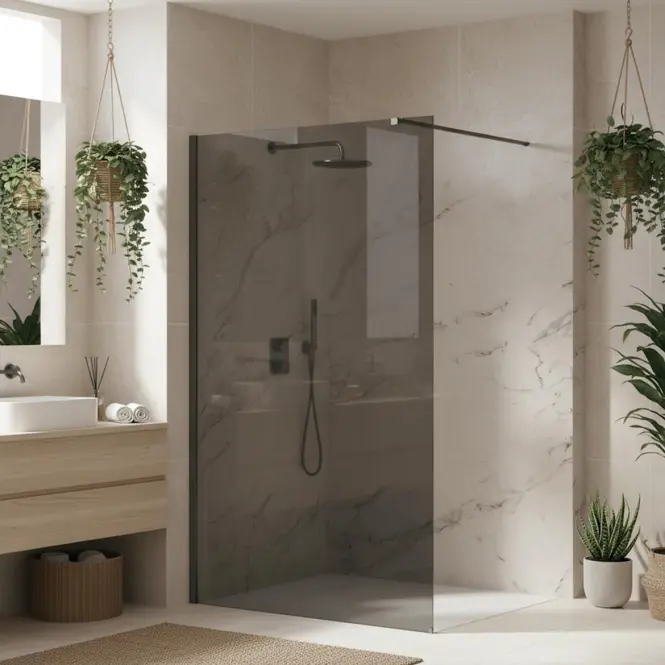 Sprchová stena Flexi grey 1/2 140 cm